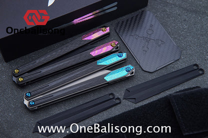 To Follow Crisis Balisong Titanium-6AI-4V Handle M390 Stainless Steel Blade Bushing