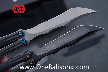 To Follow Crisis Balisong Titanium-6AI-4V Handle M390 Stainless Steel Blade Bushing