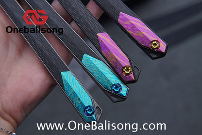 To Follow Crisis Balisong Titanium-6AI-4V Handle M390 Stainless Steel Blade Bushing