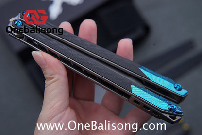 To Follow Crisis Balisong Titanium-6AI-4V Handle M390 Stainless Steel Blade Bushing