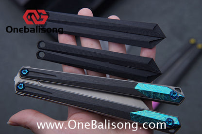 To Follow Crisis Balisong Titanium-6AI-4V Handle M390 Stainless Steel Blade Bushing