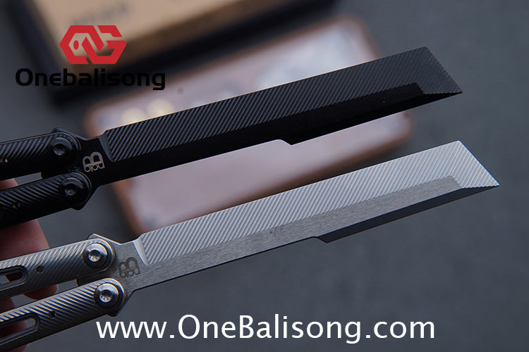 Banshu Creation Chioni Balisong Titanium Alloy Handle Stainless Steel Blade Bushings