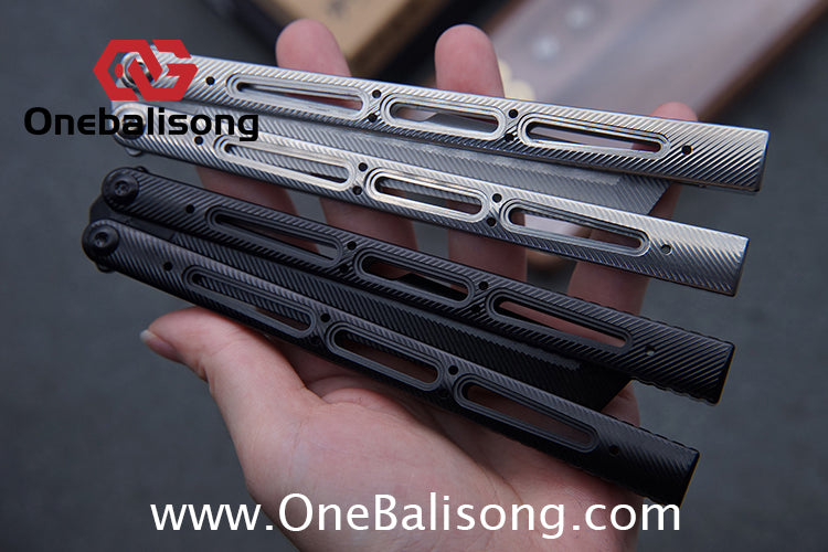Banshu Creation Chioni Balisong Titanium Alloy Handle Stainless Steel Blade Bushings