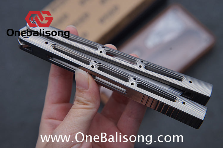 Banshu Creation Chioni Balisong Titanium Alloy Handle Stainless Steel Blade Bushings