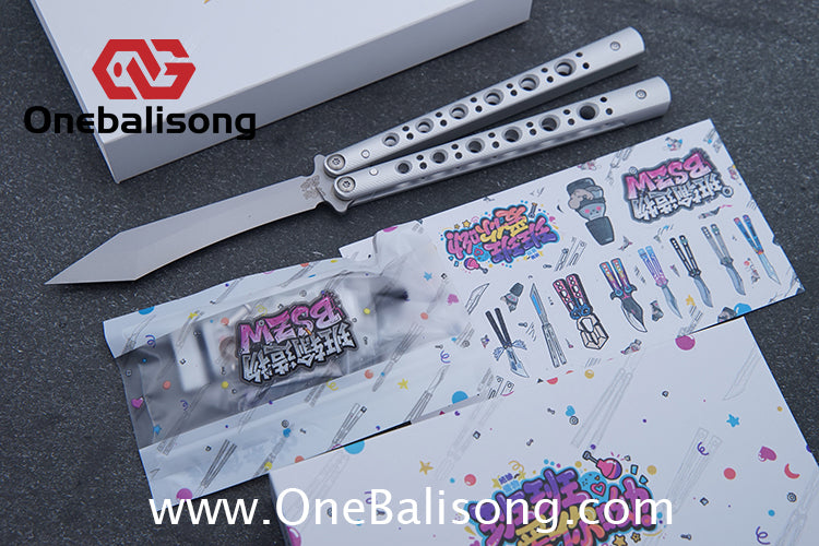 Banshu Creation BM67 Balisong Clone Aluminum Alloy Handle Stainless Steel Blade Bushings