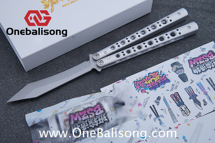 Banshu Creation BM67 Balisong Clone Aluminum Alloy Handle Stainless Steel Blade Bushings
