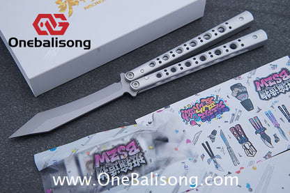 Banshu Creation BM67 Balisong Clone Aluminum Alloy Handle Stainless Steel Blade Bushings