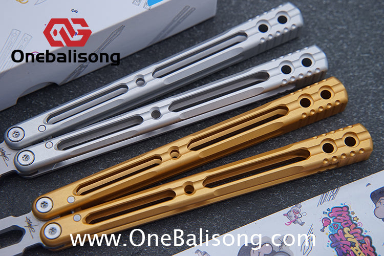 Banshu Creation 8802 Original Balisong 7075 Aluminum Alloy Handle 440C Stainless Steel Blade Bushings
