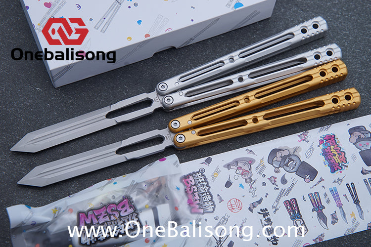 Banshu Creation 8802 Original Balisong 7075 Aluminum Alloy Handle 440C Stainless Steel Blade Bushings