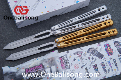 Banshu Creation 8802 Original Balisong 7075 Aluminum Alloy Handle 440C Stainless Steel Blade Bushings