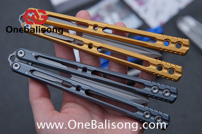 Banshu Creation 8802 Original Balisong 7075 Aluminum Alloy Handle 440C Stainless Steel Blade Bushings