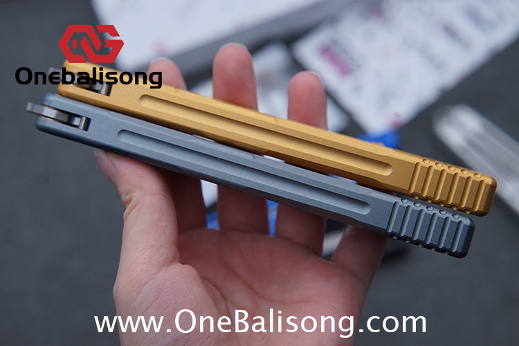 Banshu Creation 8802 Original Balisong 7075 Aluminum Alloy Handle 440C Stainless Steel Blade Bushings