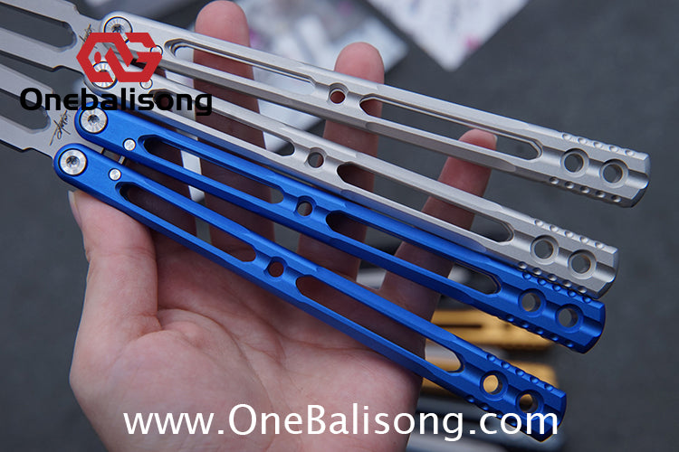 Banshu Creation 8802 Original Balisong 7075 Aluminum Alloy Handle 440C Stainless Steel Blade Bushings
