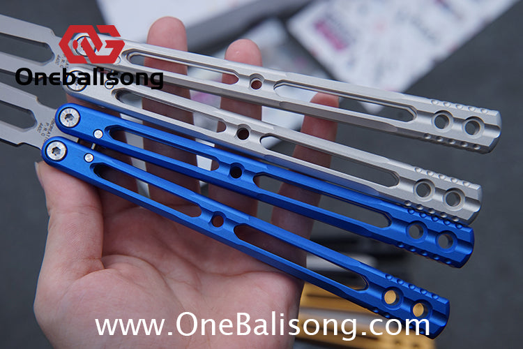 Banshu Creation 8802 Original Balisong 7075 Aluminum Alloy Handle 440C Stainless Steel Blade Bushings