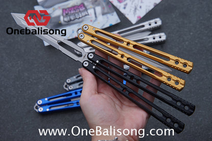 Banshu Creation 8802 Original Balisong 7075 Aluminum Alloy Handle 440C Stainless Steel Blade Bushings
