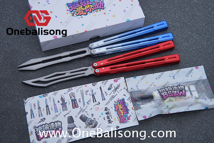 Banshu Creation 8803 Original Balisong 7075 Aluminum Alloy Handle 440C Stainless Steel Blade Bushings