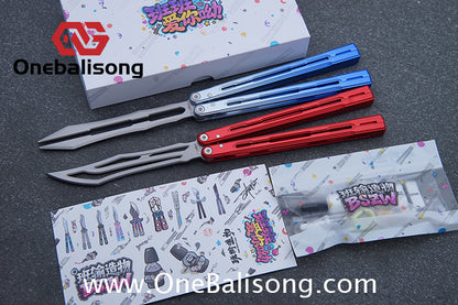 Banshu Creation 8803 Original Balisong 7075 Aluminum Alloy Handle 440C Stainless Steel Blade Bushings