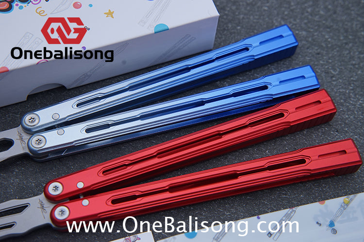 Banshu Creation 8803 Original Balisong 7075 Aluminum Alloy Handle 440C Stainless Steel Blade Bushings