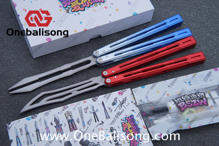 Banshu Creation 8803 Original Balisong 7075 Aluminum Alloy Handle 440C Stainless Steel Blade Bushings
