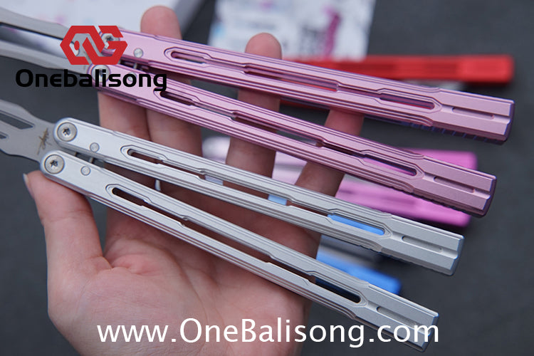 Banshu Creation 8803 Original Balisong 7075 Aluminum Alloy Handle 440C Stainless Steel Blade Bushings