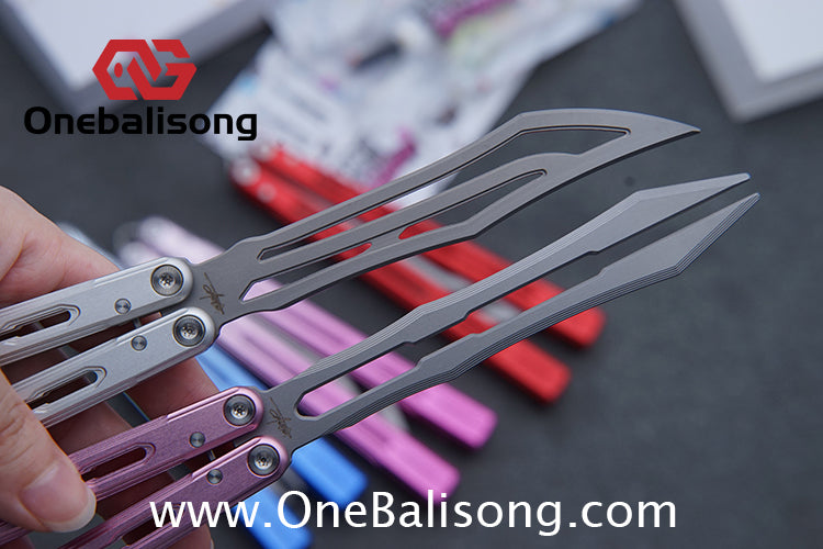 Banshu Creation 8803 Original Balisong 7075 Aluminum Alloy Handle 440C Stainless Steel Blade Bushings