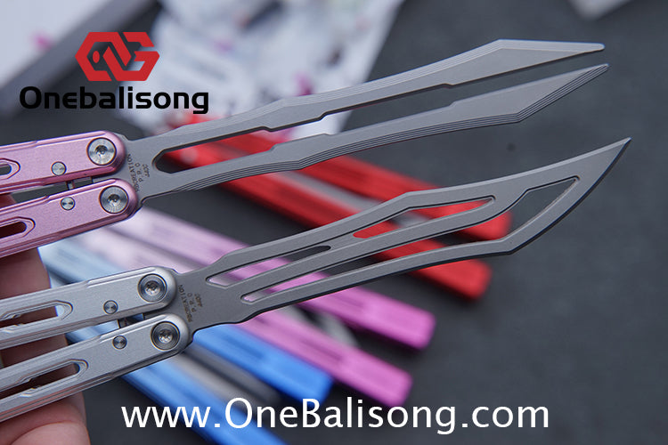 Banshu Creation 8803 Original Balisong 7075 Aluminum Alloy Handle 440C Stainless Steel Blade Bushings