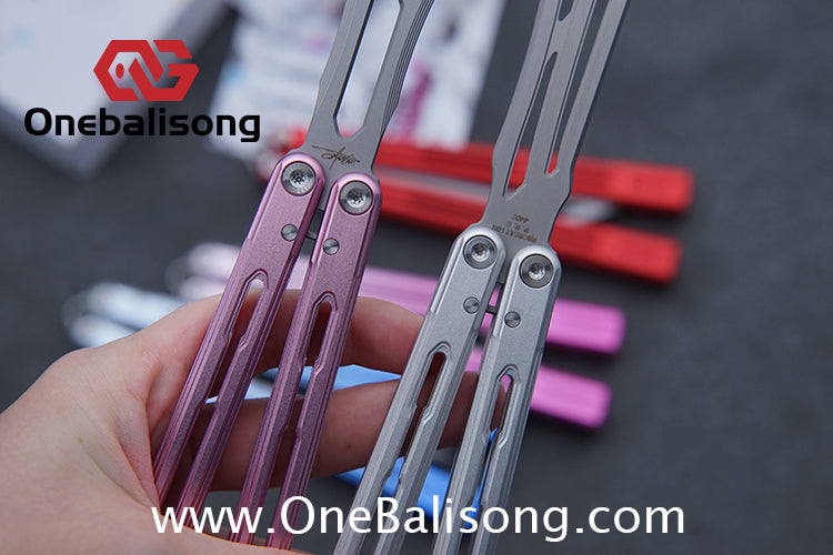 Banshu Creation 8803 Original Balisong 7075 Aluminum Alloy Handle 440C Stainless Steel Blade Bushings