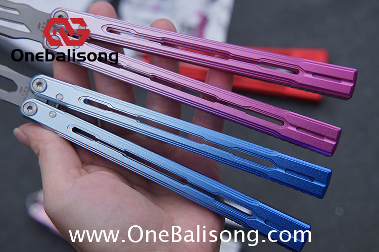 Banshu Creation 8803 Original Balisong 7075 Aluminum Alloy Handle 440C Stainless Steel Blade Bushings