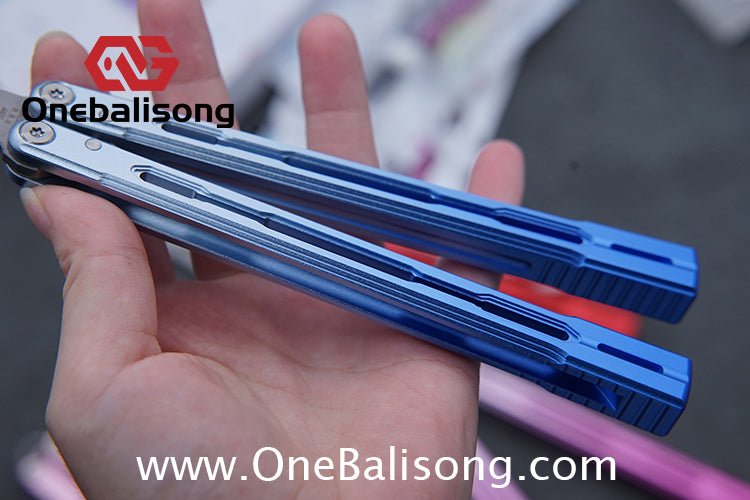 Banshu Creation 8803 Original Balisong 7075 Aluminum Alloy Handle 440C Stainless Steel Blade Bushings