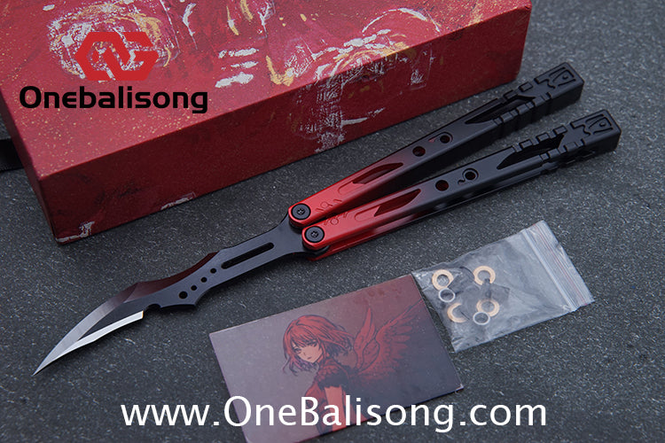 Fairy Lake Balisong 7075 Aluminum Alloy Handle 440c Stainless Steel Blade Bushing