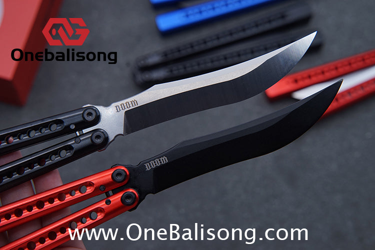 HR DOOM Balisong Aluminum Alloy Handle 14c28n Stainless Steel Blade Bushing