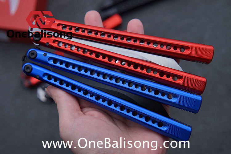 HR DOOM Balisong Aluminum Alloy Handle 14c28n Stainless Steel Blade Bushing