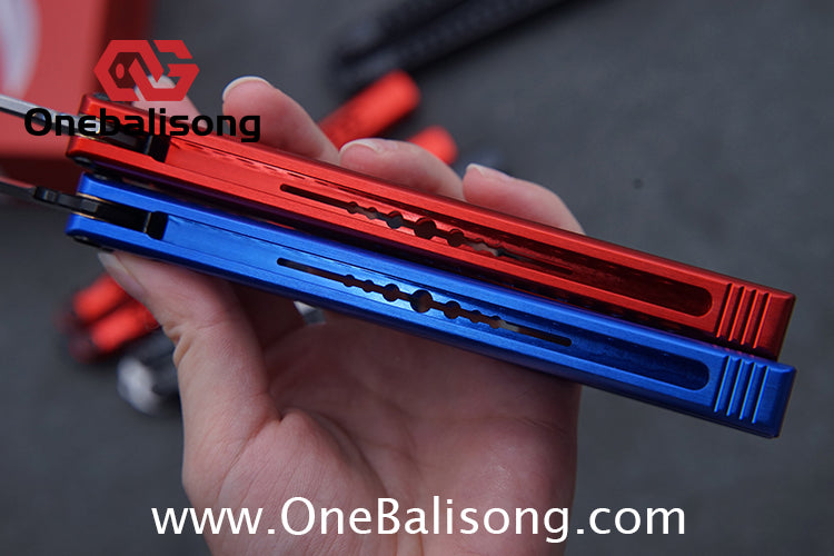 HR DOOM Balisong Aluminum Alloy Handle 14c28n Stainless Steel Blade Bushing