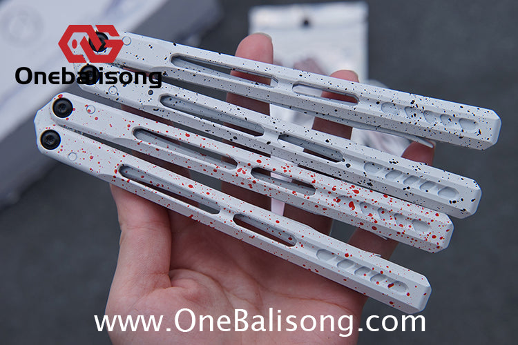 WZM Peace and Joy V3 Balisong Clone Ceramic Coating/7075 Aluminum Alloy Handle 440C Steel Tuning Fork Bushing