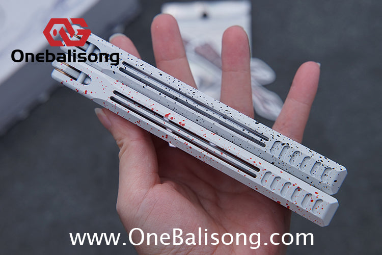 WZM Peace and Joy V3 Balisong Clone Ceramic Coating/7075 Aluminum Alloy Handle 440C Steel Tuning Fork Bushing