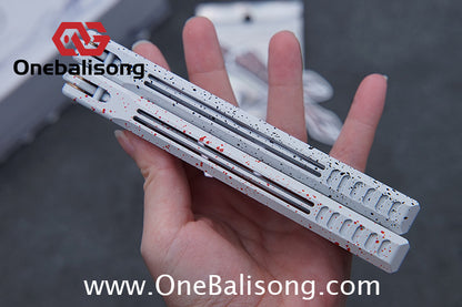 WZM Peace and Joy V3 Balisong Clone Ceramic Coating/7075 Aluminum Alloy Handle 440C Steel Tuning Fork Bushing