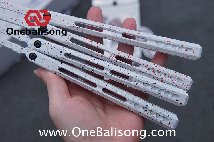 WZM Peace and Joy V3 Balisong Clone Ceramic Coating/7075 Aluminum Alloy Handle 440C Steel Tuning Fork Bushing