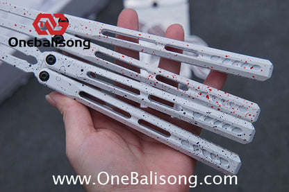 WZM Peace and Joy V3 Balisong Clone Ceramic Coating/7075 Aluminum Alloy Handle 440C Steel Tuning Fork Bushing
