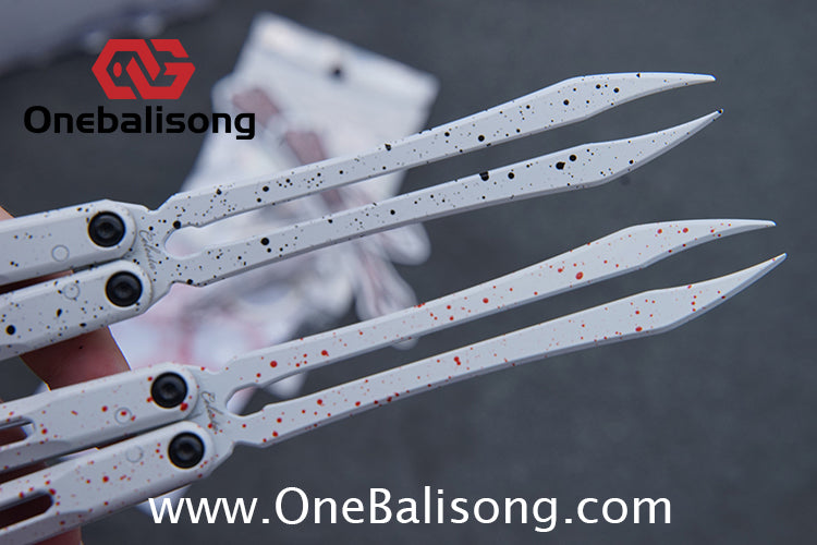 WZM Peace and Joy V3 Balisong Clone Ceramic Coating/7075 Aluminum Alloy Handle 440C Steel Tuning Fork Bushing