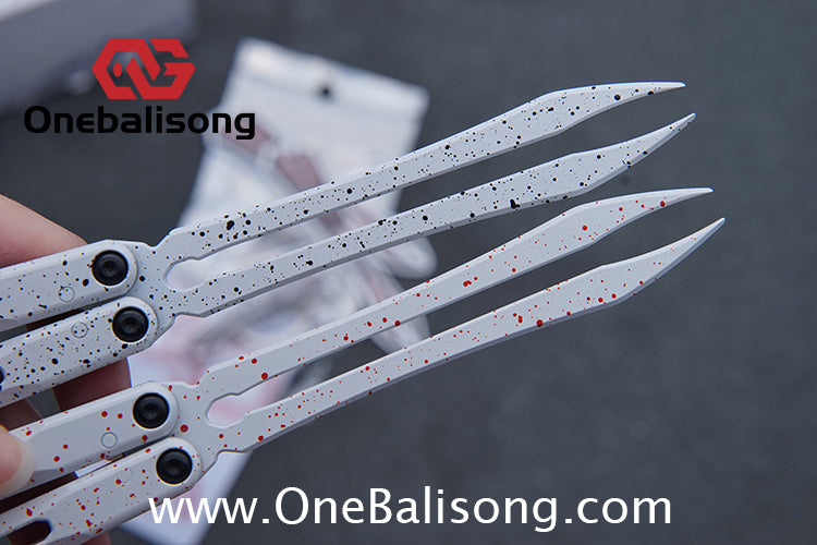 WZM Peace and Joy V3 Balisong Clone Ceramic Coating/7075 Aluminum Alloy Handle 440C Steel Tuning Fork Bushing