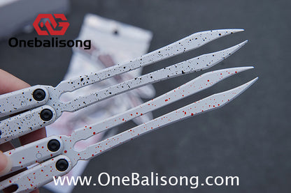 WZM Peace and Joy V3 Balisong Clone Ceramic Coating/7075 Aluminum Alloy Handle 440C Steel Tuning Fork Bushing