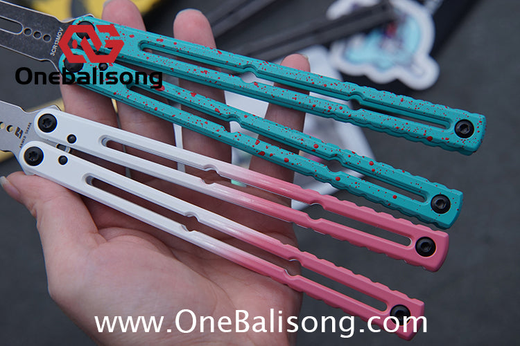 ARMED SHARK Tuning Fork Steel Kraken V3 Balisong Clone 3CR13 Stainless Steel Handle Tuning Fork/Stainless Steel Blade Bushings