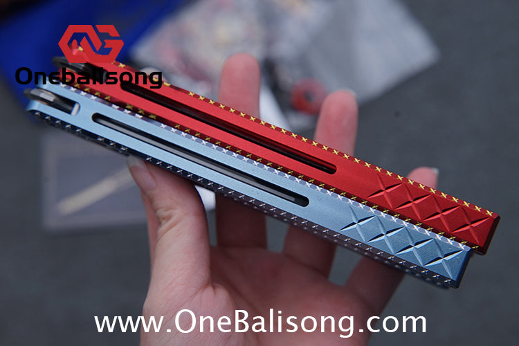 PORCUEDGC Star Eaves-Ling Xi Original Balisong Aluminum Alloy Handle Stainless Steel Blade Bushing