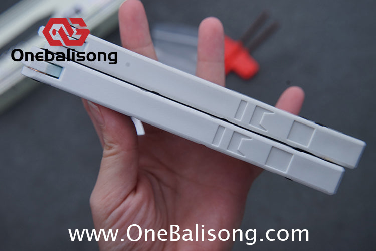 YY Crystallize Balisong Plastic Trainer Outdoor Safe EDC Practice Knife Fancy Folding Knife