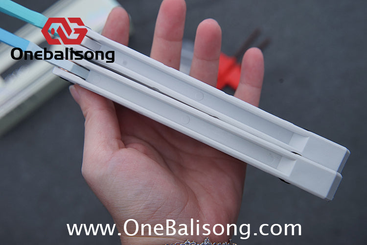 YY Crystallize Balisong Plastic Trainer Outdoor Safe EDC Practice Knife Fancy Folding Knife