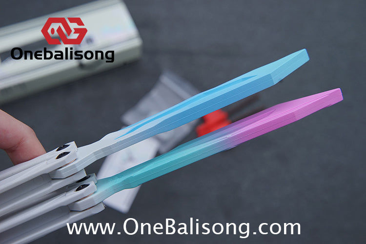 YY Crystallize Balisong Plastic Trainer Outdoor Safe EDC Practice Knife Fancy Folding Knife