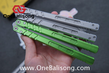 ARMED SHARK E-volve Hex Balisong Clone 7075 Aluminum Alloy Handle 440c Stainless Steel Blade Bushing