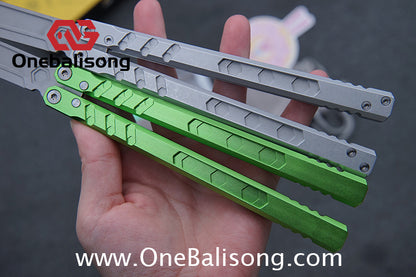 ARMED SHARK E-volve Hex Balisong Clone 7075 Aluminum Alloy Handle 440c Stainless Steel Blade Bushing