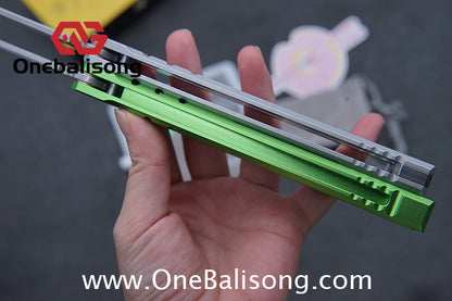 ARMED SHARK E-volve Hex Balisong Clone 7075 Aluminum Alloy Handle 440c Stainless Steel Blade Bushing