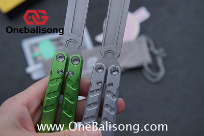 ARMED SHARK E-volve Hex Balisong Clone 7075 Aluminum Alloy Handle 440c Stainless Steel Blade Bushing